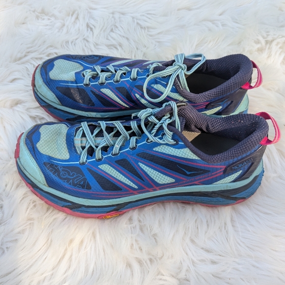 Hoka One One Mafate Speed 2 Sz 10 Womens Blue Pink Teal shoes 1012345 IBAS. Run - Picture 5 of 9